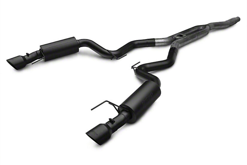 MBRP Black Series 2015-2023 Ford Mustang EcoBoost Cat-Back Exhaust Street Version