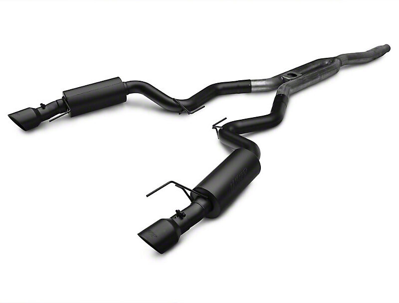 MBRP Black Series 2015-2023 Ford Mustang EcoBoost Cat-Back Exhaust Street Version