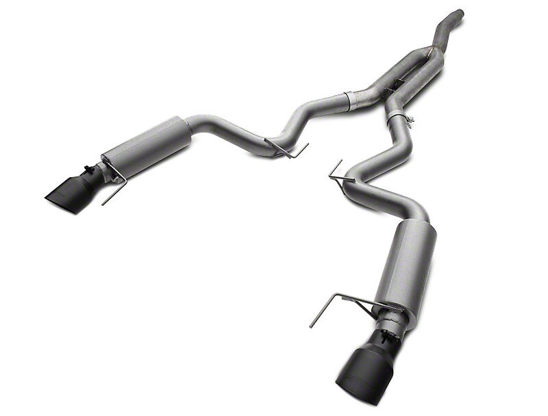 MBRP 2015-2023 Ford Mustang EcoBoost Black Series Cat-Back Exhaust Race Version