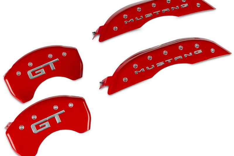 MGP 2015-2023 Ford Mustang GT Red Caliper Covers GT Logo Front & Rear