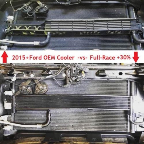 Raptor and F150 Full Race Transmission Cooler Comparison 768x777