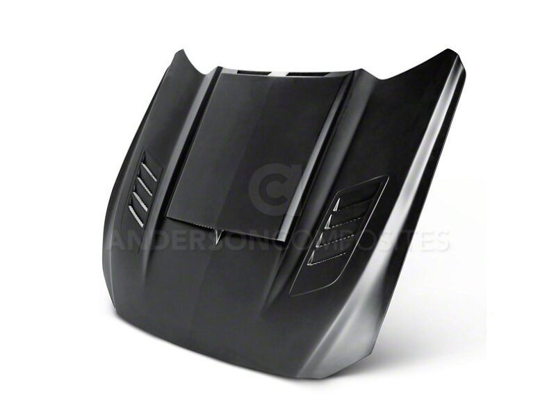 Anderson Composites 2015-2017 Ford Mustang Fiberglass Ram Air Hood