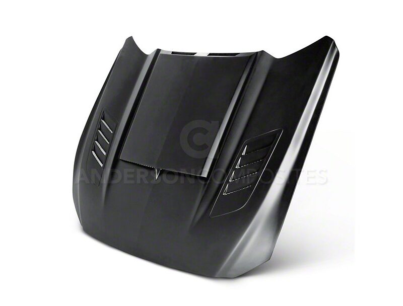 Anderson Composites 2015-2017 Ford Mustang Fiberglass Ram Air Hood