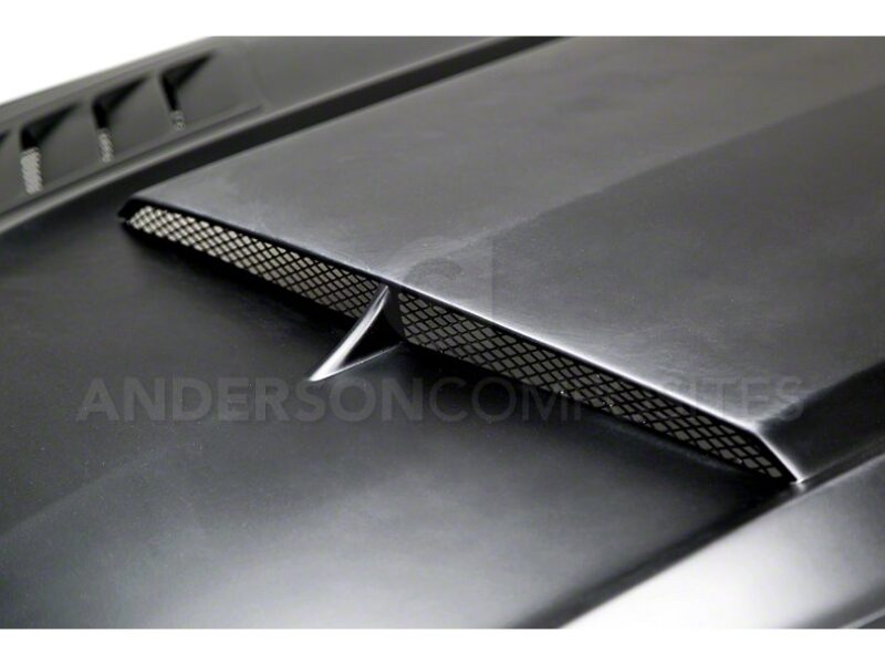 Anderson Composites 2015-2017 Ford Mustang Fiberglass Ram Air Hood - Image 5