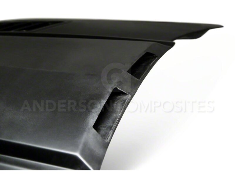 Anderson Composites 2015-2017 Ford Mustang Fiberglass Ram Air Hood - Image 2