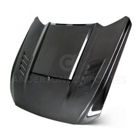 Anderson Composites 2015-2017 Ford Mustang Double Sided Carbon Fiber Ram Air Hood - Image 6