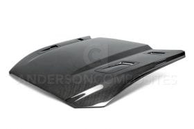Anderson Composites 2015-2017 Ford Mustang Double Sided Carbon Fiber GTH Style Hood - Image 1