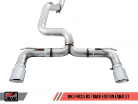 AWE 2016-2018 Ford Focus RS Track Edition Cat Back Exhaust - Diamond Black tips - Image 2