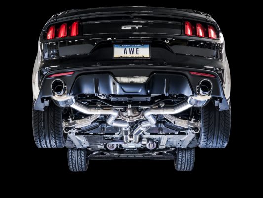 AWE 2015-2017 Ford Mustang GT Track Edition Cat-back Exhaust - Dual Tip