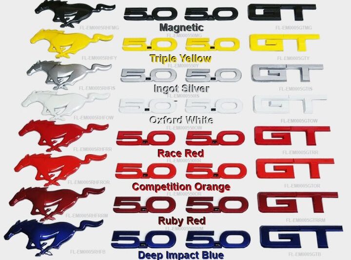 UPR 2015-2013 Ford Mustang GT Emblem Packaged (Color Coded)