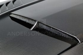 Anderson Composites 2015-2017 Ford Mustang Double Sided Carbon Fiber Ram Air Hood - Image 5