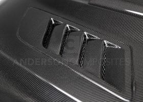 Anderson Composites 2015-2017 Ford Mustang Double Sided Carbon Fiber Ram Air Hood - Image 4