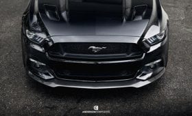 Anderson Composites 2015-2017 Ford Mustang Carbon Fiber Type-AC Front Chin Splitter - Image 6
