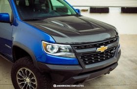 Anderson Composites 2017-2022 Chevrolet Colorado Type-ZL Carbon Fiber Hood - Image 5