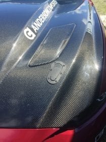 Anderson Composites 2015-2017 Ford Mustang Double Sided Carbon Fiber Cowl Hood - Image 4