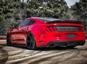 FFP 2015-2023 Ford Mustang Carbon Fiber GT350 Track Pack Style Rear Wing Spoiler & Wickerbill Combo - Image 1