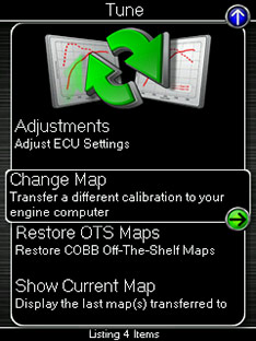 COBB Accessport V3 — Change Maps