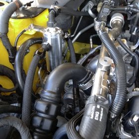 UPR Products 2015-2023 Ford Mustang Ecoboost Dual Valve Oil Catch Can Separator Plug N Play - Image 1