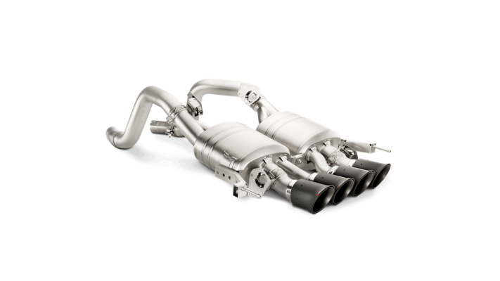 Akrapovic 2014-2019 Chevrolet Corvette Z06 (C7) Slip-On Line Titanium Exhaust with Carbon Tips