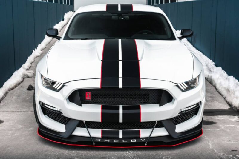 LiquiVinyl 2015-2020 Ford Mustang GT350 Front Splitter (OEM Bumper) Front Splitter