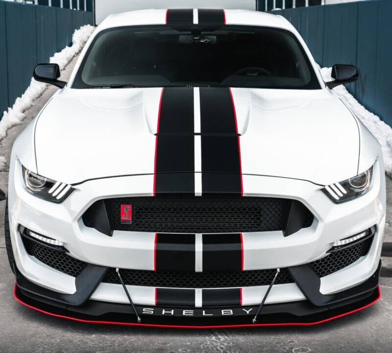 LiquiVinyl 2015-2020 Ford Mustang GT350 Front Splitter (OEM Bumper) Front Splitter