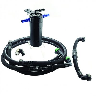 UPR Products 2015-2023 Ford Mustang Ecoboost Dual Valve Oil Catch Can Separator Plug N Play