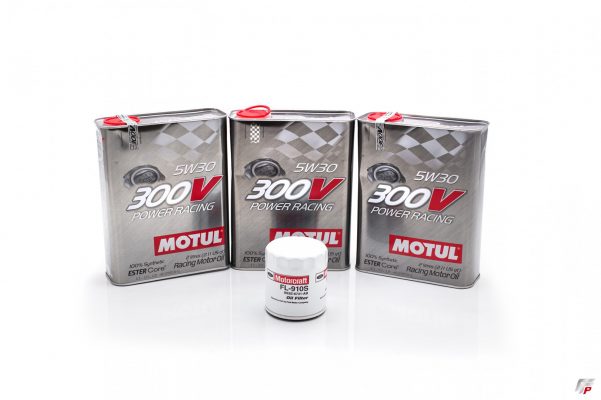 Motul 2015-2022 Ford Mustang Ecoboost 300v 5W30 Power Racing Oil Change Kit Power Racing