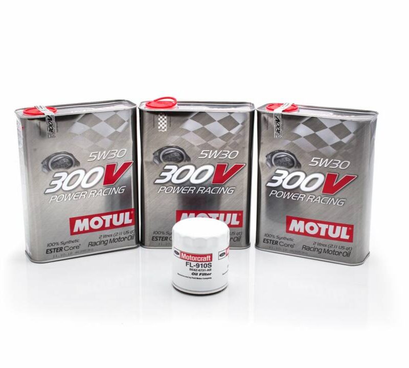 Motul 2015-2022 Ford Mustang Ecoboost 300v 5W30 Power Racing Oil Change Kit Power Racing