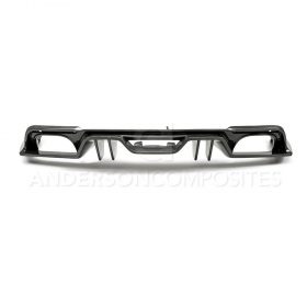 Anderson Composites 2018-2023 Ford Mustang Type-AR Carbon Fiber Quad Tip Rear Diffuser - Image 1