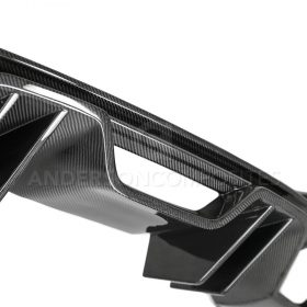 Anderson Composites 2018-2023 Ford Mustang Type-AR Carbon Fiber Quad Tip Rear Diffuser - Image 4