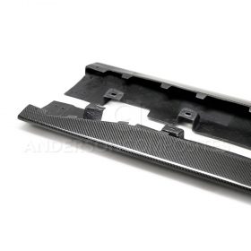 Anderson Composites 2020-2022 Ford Mustang Shelby GT500 Carbon Fiber Side Rocker Panel Splitters - Image 3