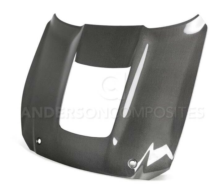 Anderson Composites 2020-2022 Ford Mustang Shelby GT500 Double Sided Carbon Fiber Hood