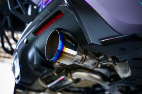 HKS Supra GR Without OPF Dual Hi-Power Titanium Tip Cat Back Exhaust for GR Supra - Image 3
