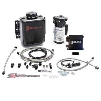 Snow Performance Stage 2 Boost Cooler Forced Induction Progressive Engine Mount Water-Methanol Injection Kit (Stainless Steel Braided Line, 4AN Fittings)