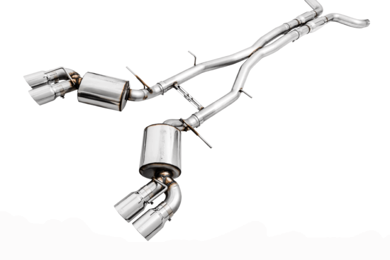 AWE Tuning 2016-2024 Chevrolet Camaro SS / ZL1 / LT1 Touring Edition Cat Back Exhaust - Non-Resonated - Diamond Black Tips (Quad Outlet))