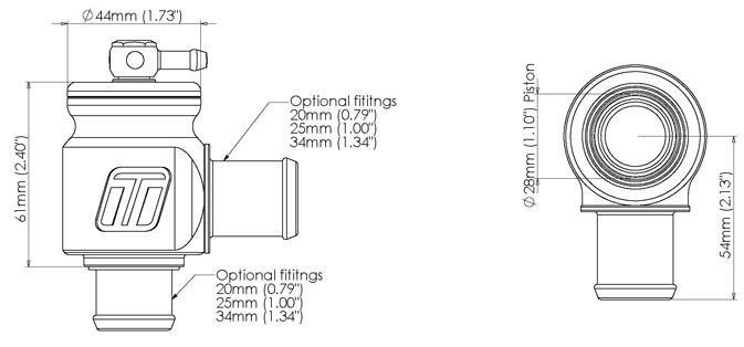 Turbosmart 20mm Kompact Plumb Back Blow Off Valve