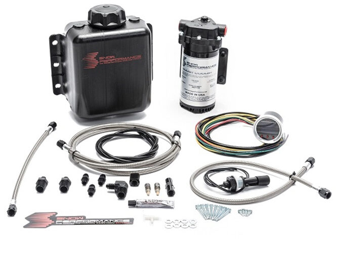 Snow Performance Stage 2.5 Boost Cooler Forced Induction Progressive Water-Methanol Injection Kit (Stainless Steel Braided Line, 4AN Fittings)