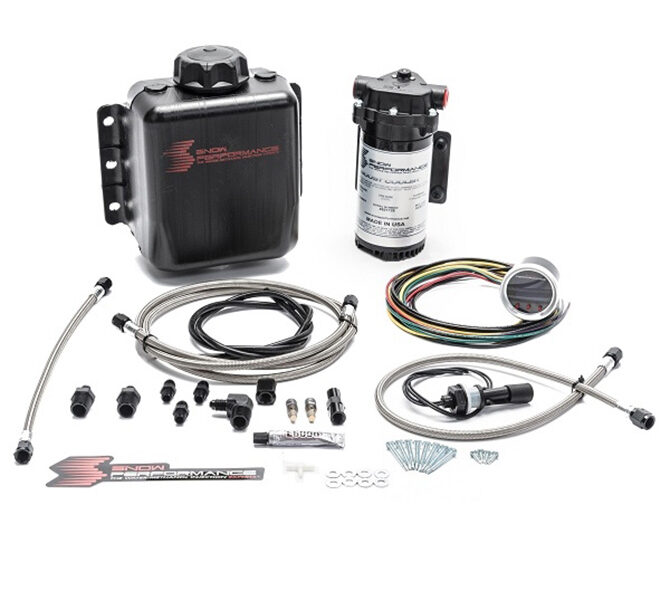 Snow Performance Stage 2.5 Boost Cooler Forced Induction Progressive Water-Methanol Injection Kit (Stainless Steel Braided Line, 4AN Fittings)