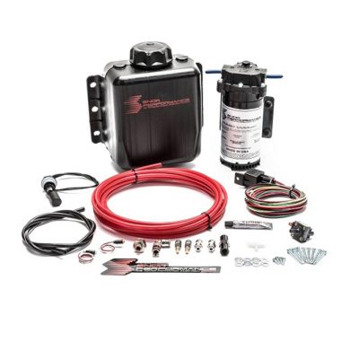 Snow Performance Stage 1 Boost Cooler Forced Induction Water-Methanol Injection Kit (Red High Temp Nylon Tubing, Quick-Connect Fittings)