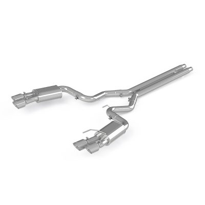 MBRP 2018-2023 Ford Mustang 3" Cat Back, with Quad 4" Dual Wall Tips, Street Version, T304