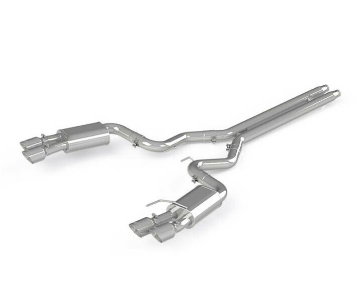 MBRP 2018-2023 Ford Mustang 3" Cat Back, with Quad 4" Dual Wall Tips, Street Version, T304