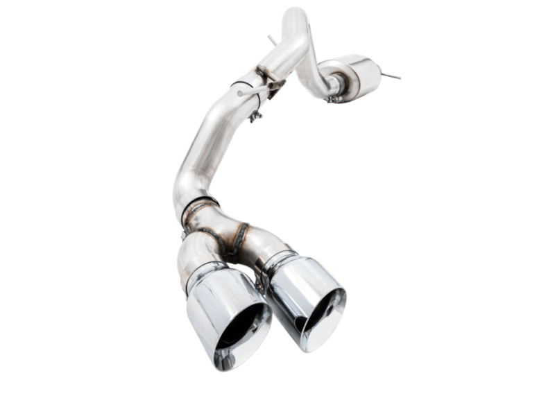 AWE 2019-2023 Ford Ranger 0FG Exhaust with BashGuard - Dual Chrome Silver Tips