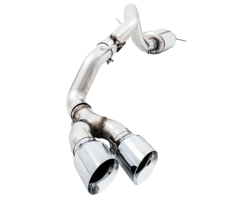 AWE 2019-2023 Ford Ranger 0FG Exhaust with BashGuard - Dual Diamond Black Tips