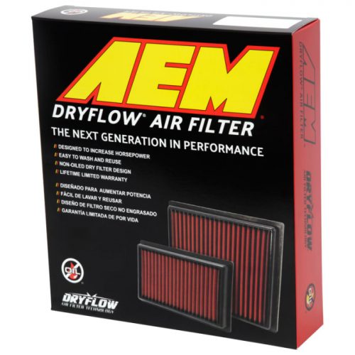 AEM 2015 2020 Ford Mustang EcoBoost V6 GT DryFlow Replacement Air Filter 1