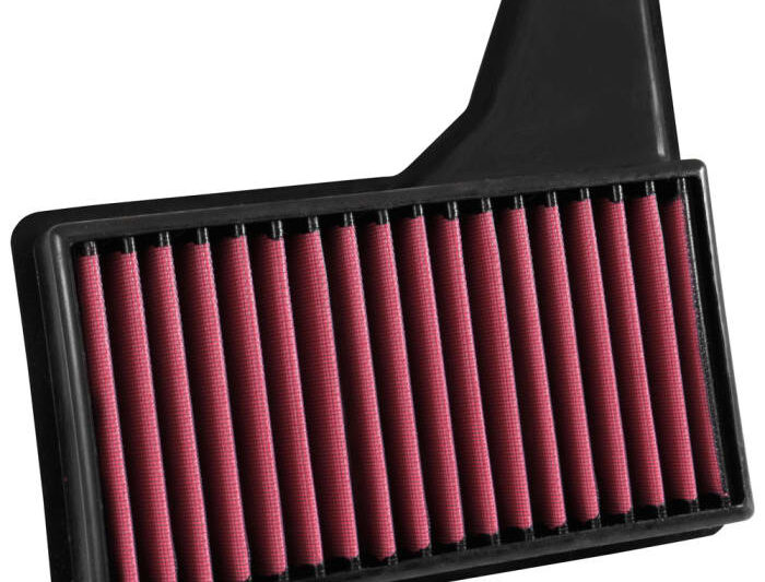 Airaid 2015-2023 Ford Mustang (EcoBoost, V6, GT) Direct Fit Replacement Air Filter; Red SynthaMax Dry Filter