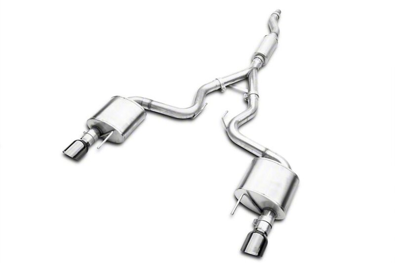 Corsa Performance 2015-2021 Ford Mustang EcoBoost Sport Cat-Back Exhaust with Black Tips
