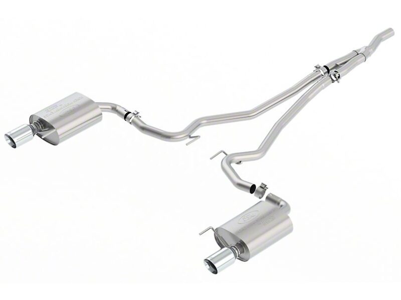 Ford Performance by Borla 2015-2021 Ford Mustang EcoBoost Touring Cat-Back Exhaust with Chrome Tips
