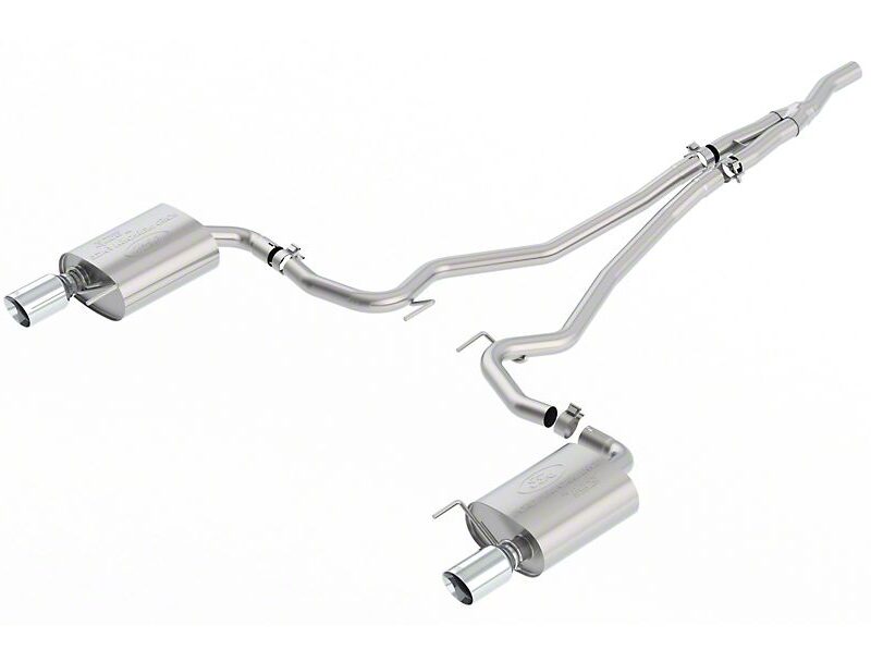 Ford Performance by Borla 2015-2021 Ford Mustang EcoBoost Touring Cat-Back Exhaust with Chrome Tips