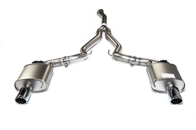 Remus 2015-2021 Ford Mustang EcoBoost Race Active Cat-Back Exhaust with Angled Cut Chrome Tips