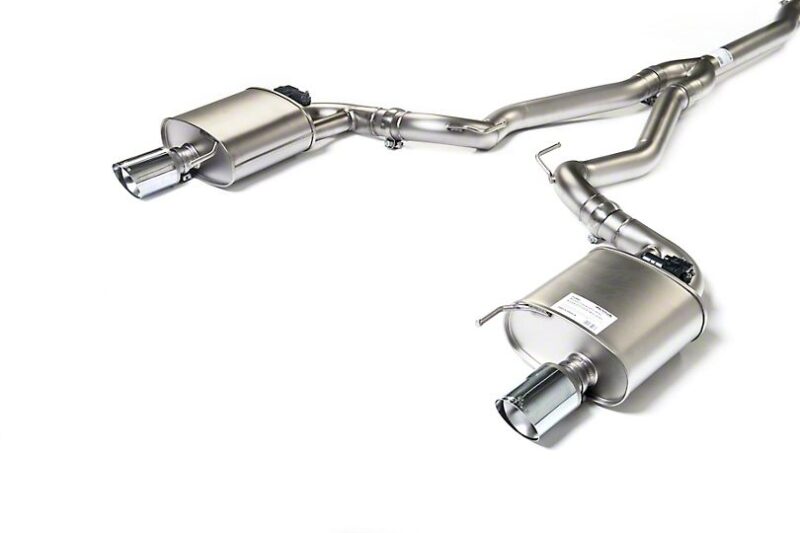 Remus 2015-2021 Ford Mustang EcoBoost Race Active Cat-Back Exhaust with Straight Cut Chrome Tips